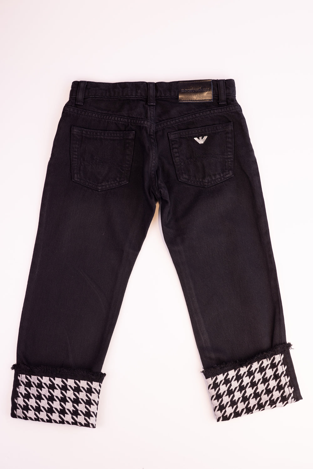 Jeans with houndstooth details
