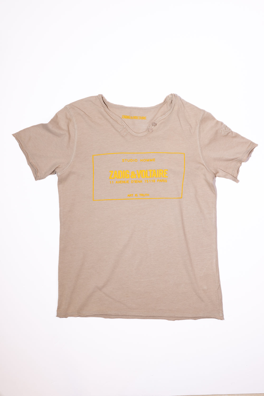 Printed-Logo Col Tunisien T-shirt