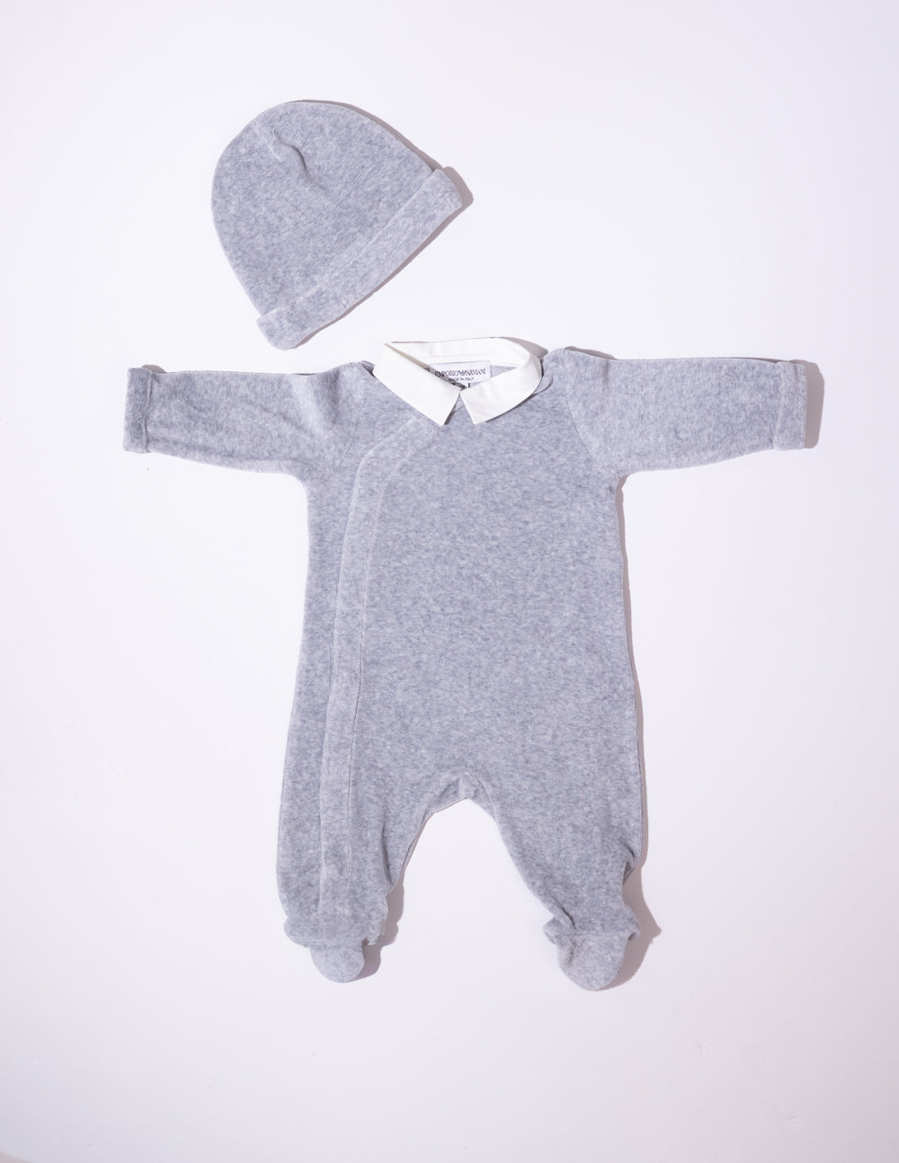 Emporio Armani Monogram Velvet Pyjama with Hat