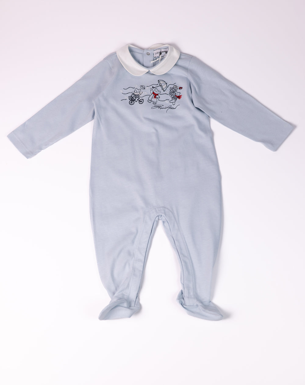 Emporio Armani Embroidered Cotton Pyjama