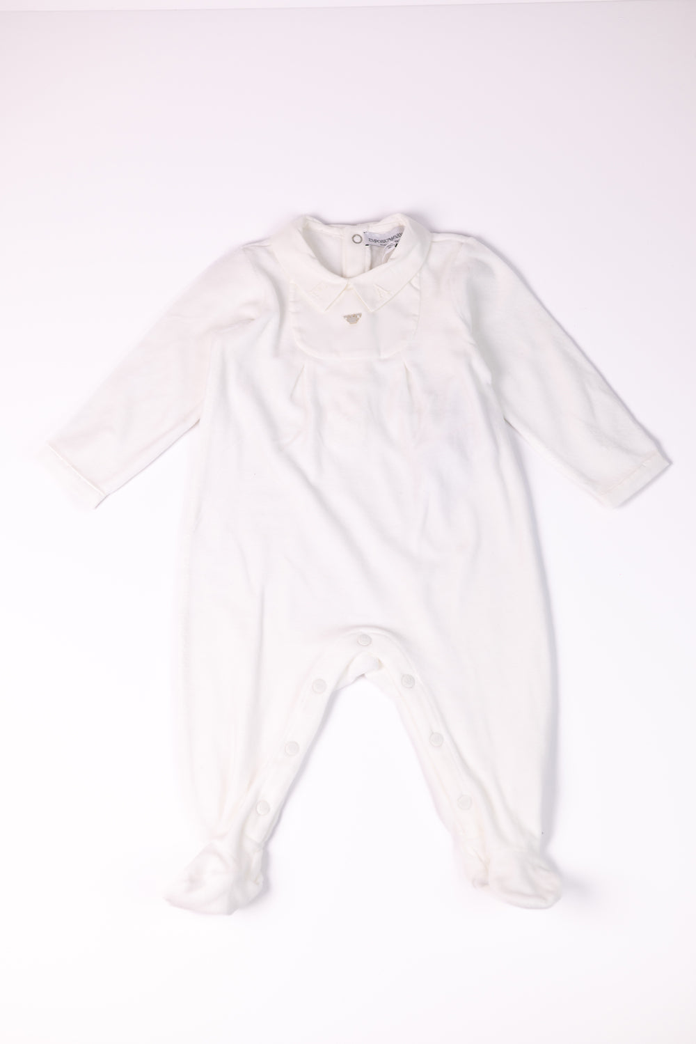 Emporio Armani Velvet Pyjama with Initials Collar