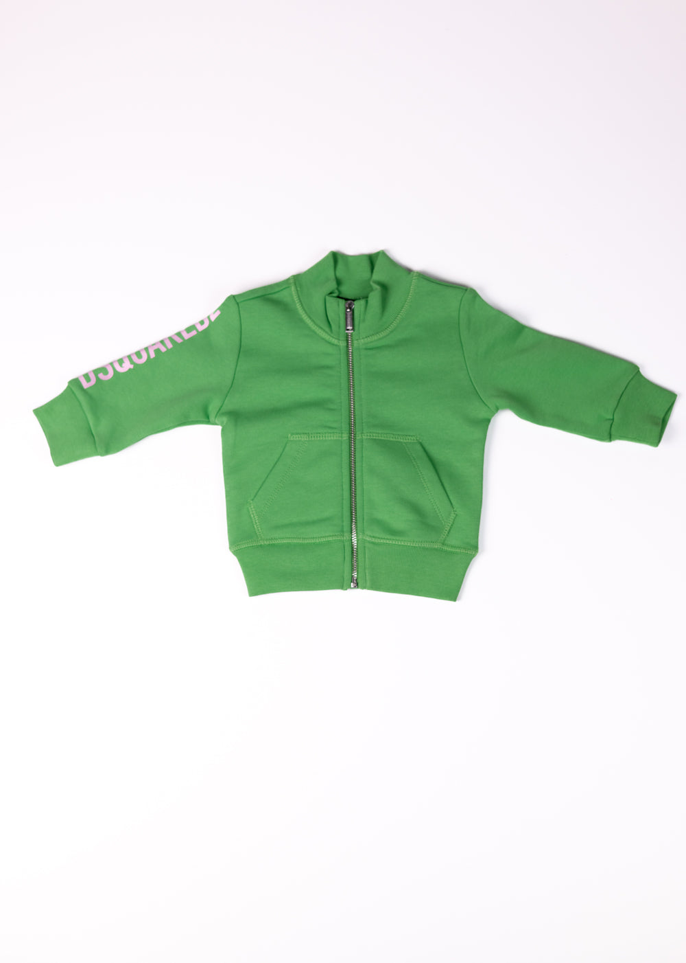 Zipped Sweater with logo on sleeves