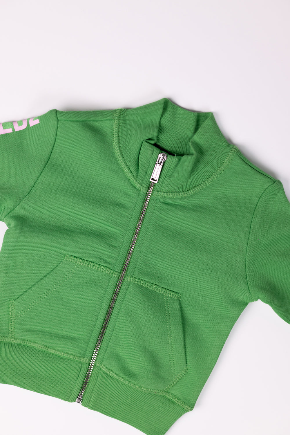 Zipped Sweater with logo on sleeves