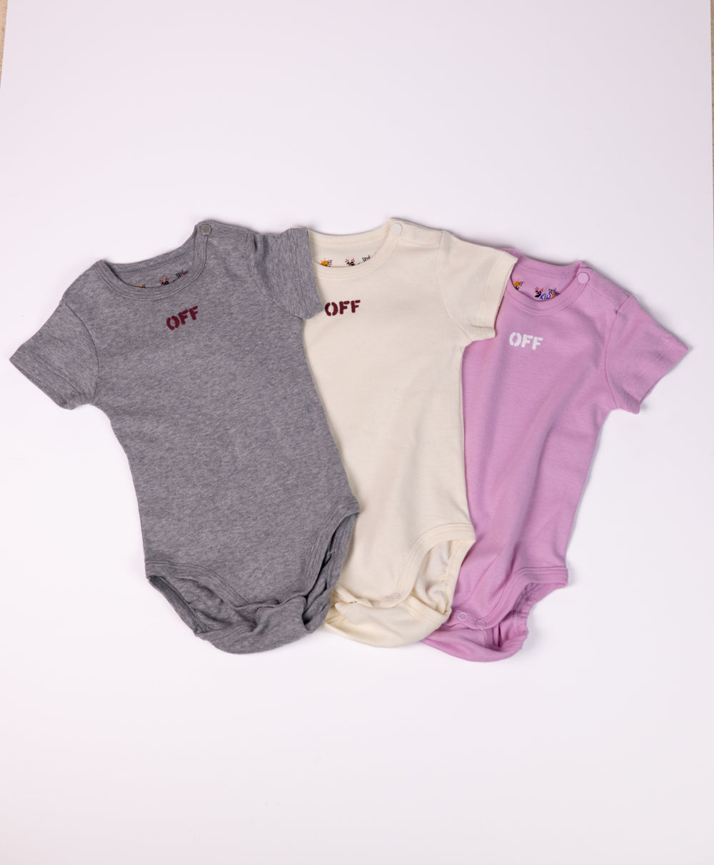 Set of 3 Bodysuits Off Stamp