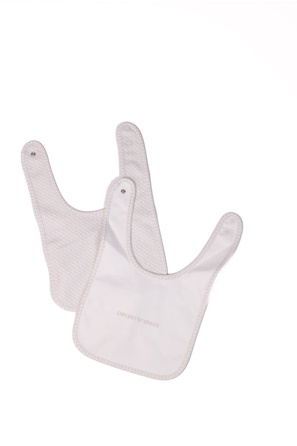 Micro Eagle Logo Bib in Cotton, Set of 2