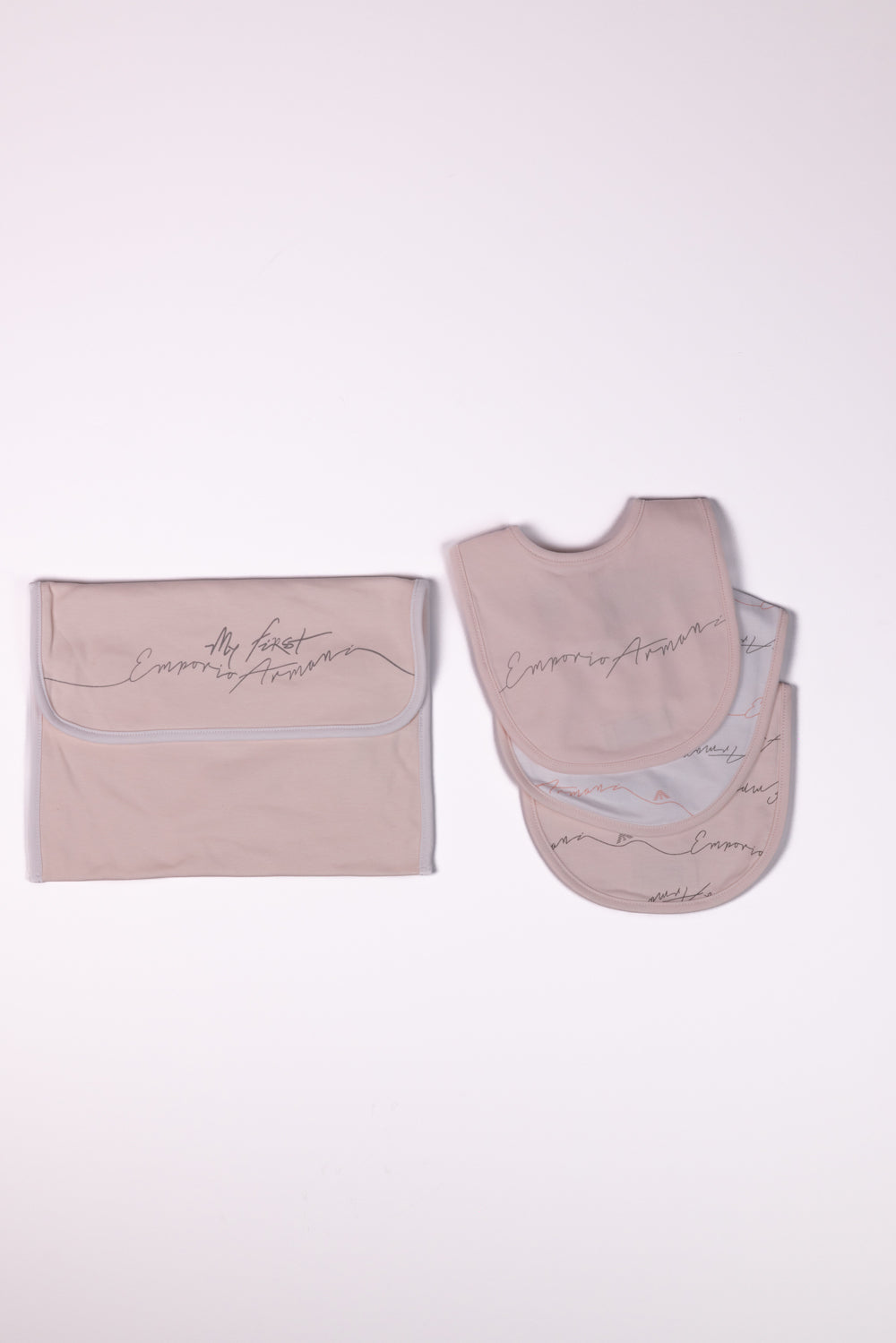 Set of 3 Bibs Emporio Armani Branded with Pouch