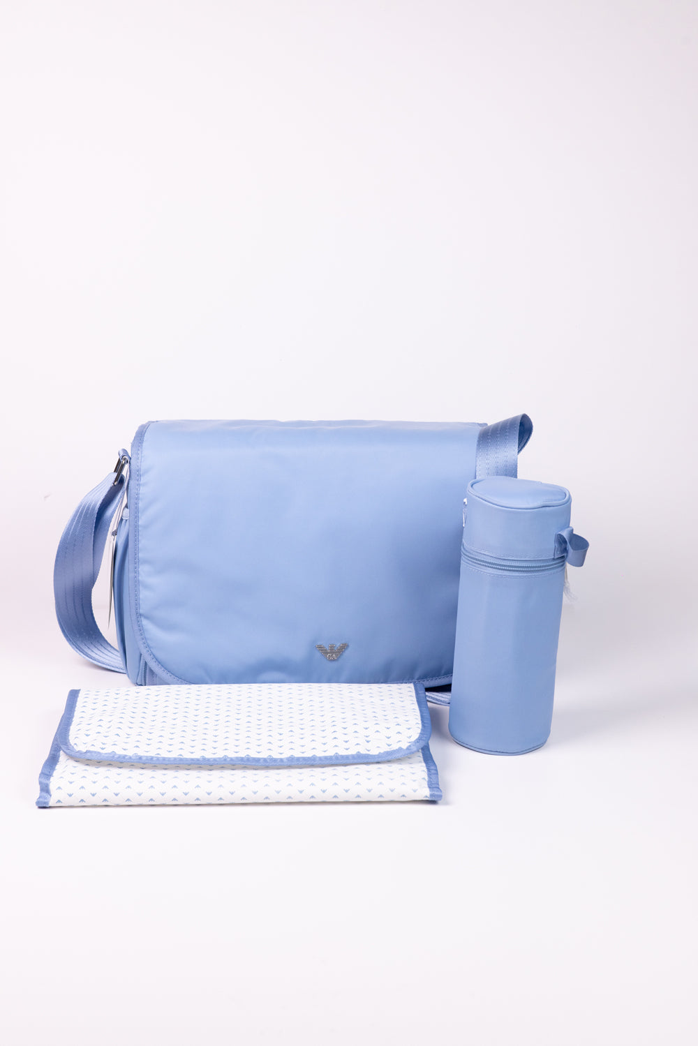 Emporio Armani Mommy’s Bag containing a changing mat and bottle holder with zip