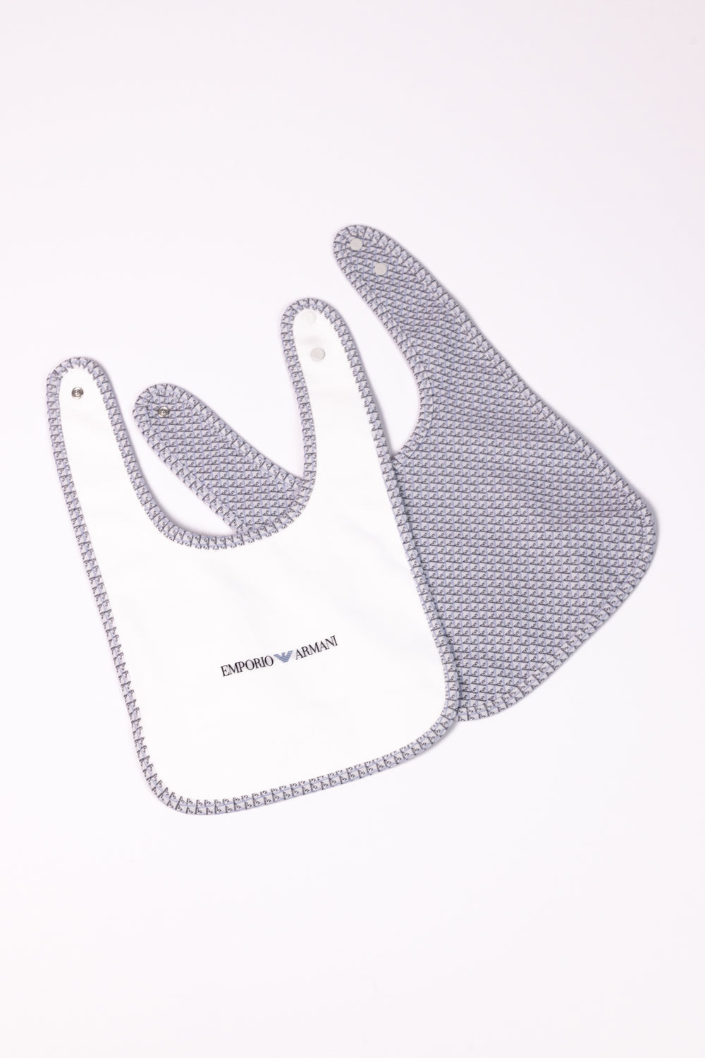 Micro Eagle Logo Bib in Cotton, Set of 2