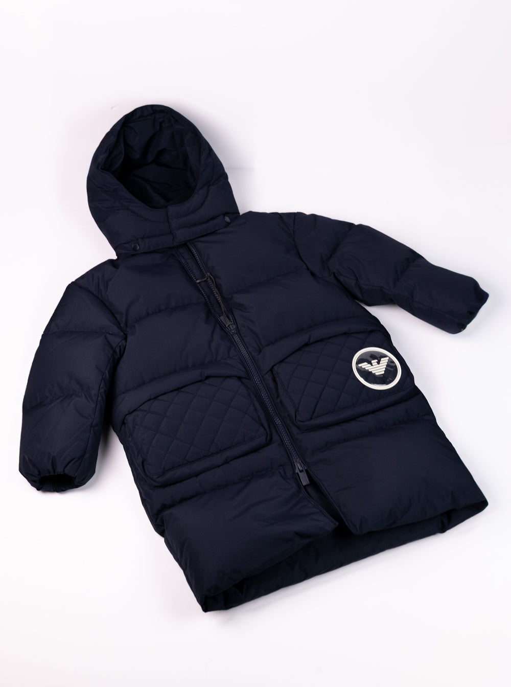 Emporio Armani Down Coat with Logo