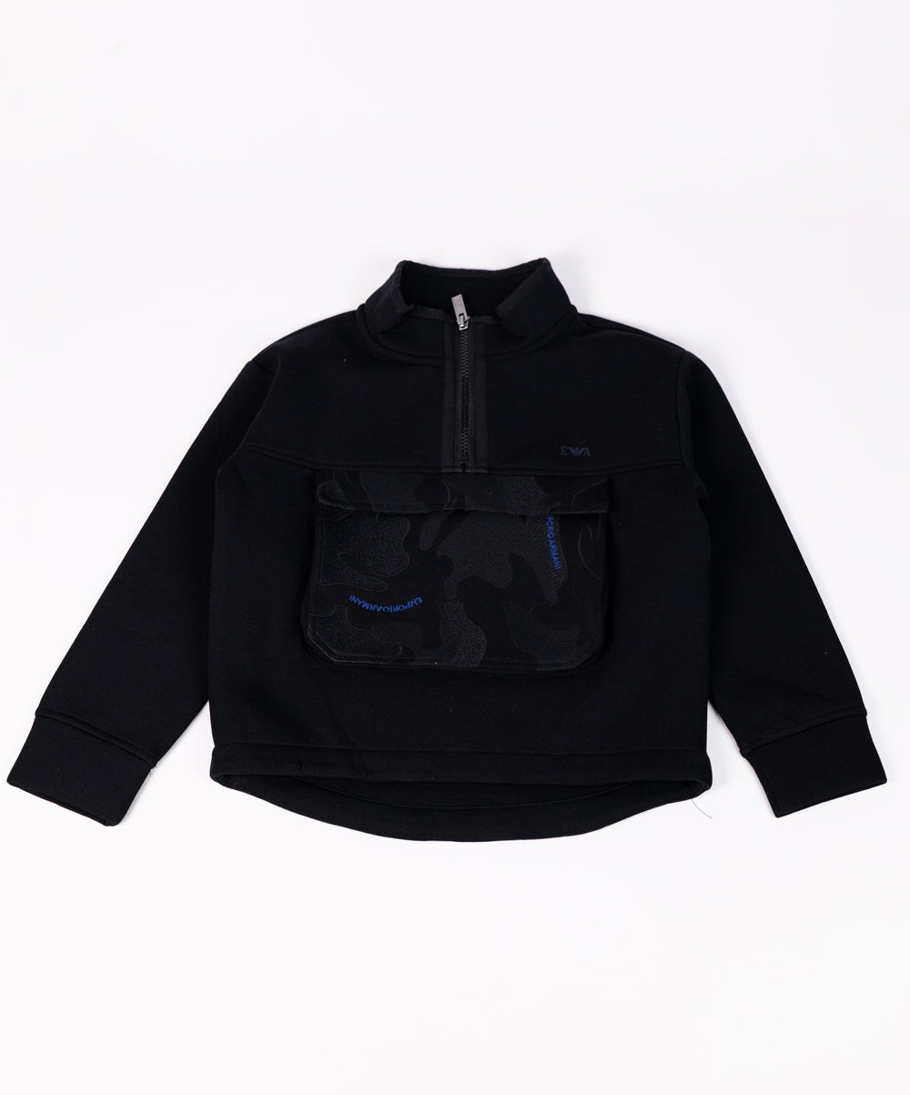 Emporio Armani Kids Jersey Camouflage Pocket Sweater